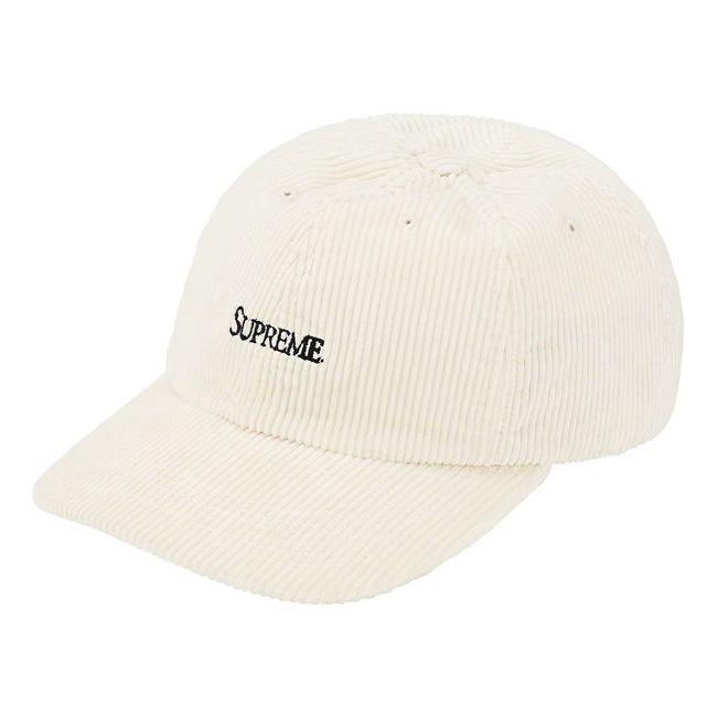 Supreme Corduroy 6-Panel 'White Black' SUP-SS20-161