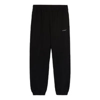 Off-White SS22 Logo Pattern Sports Long Pants Ordinary Version Black OMCH029C99FLE0031010