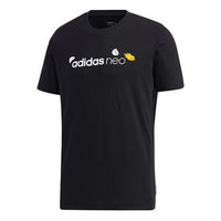 adidas neo x Sanrio Yellow Crossover Casual Sports Breathable Round Neck Short Sleeve Black GL7217