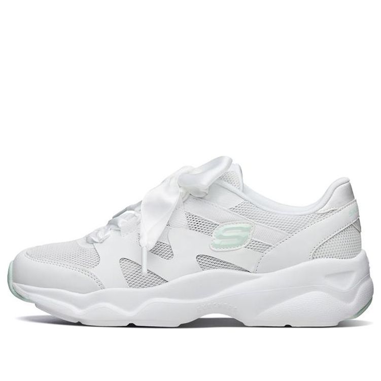 (WMNS) Skechers D Lites Airy Low Chunky Shoes White 66666203-WHT
