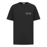 DIOR Embroidery Sketch Signature Logo Unisex Black 943J602E0554_C980
