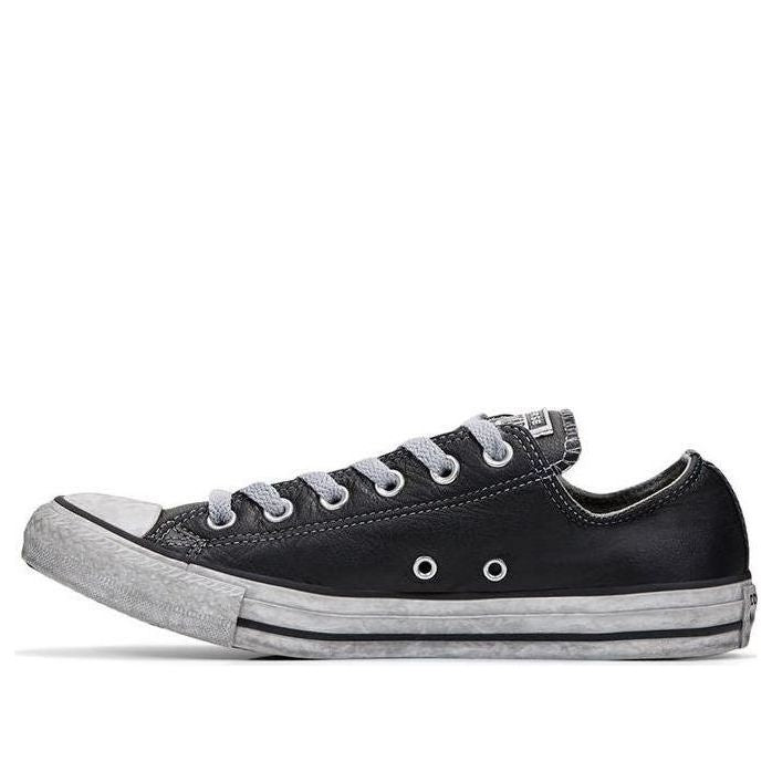 Converse Chuck Taylor All Star Leather Smoke Low Top 'Black White' 165764C