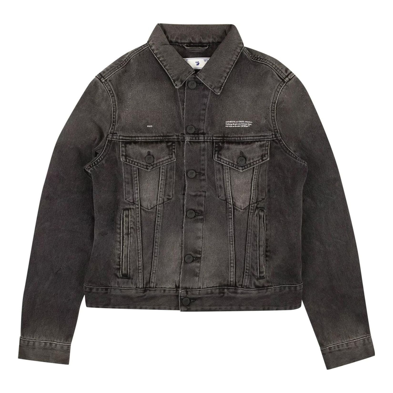 (WMNS) Off-White Denim Long Jacket 'Black' OWYE012E20DEN0040610