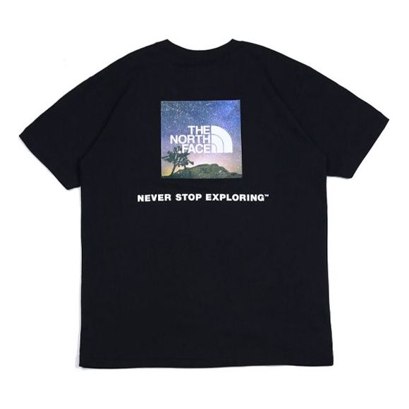 THE NORTH FACE Printing Short Sleeve Couple Style Black NT31902X-K