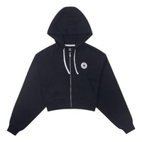 (WMNS) Converse Retro Chuck Full Zip Hoodie Asia Sizing 'Black' 10025888-A01