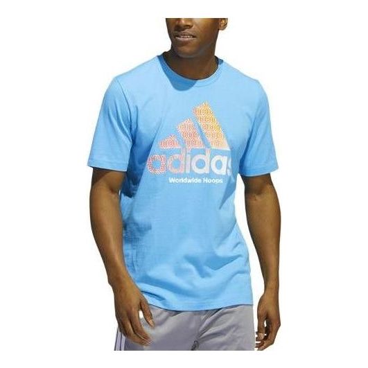 adidas We Ball Together Badge Of Sport T-shirt 'Sky Rush' HC6904