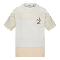 Moncler x JW Anderson Crossover SS21 Round Neck Short Sleeve White T-Shirt 09E8C00009M1163034