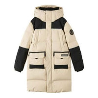 (GS) Skechers Hooded Long Down Jacket 'Beige Black' L422B010
