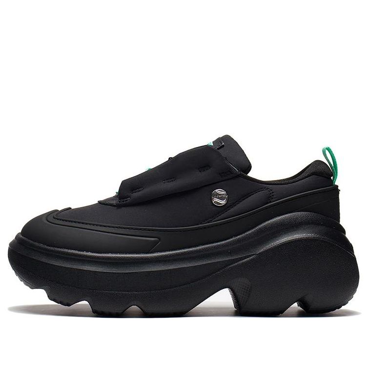 (WMNS) Li-Ning Puff Platform 'Black Green' AZGS072-2