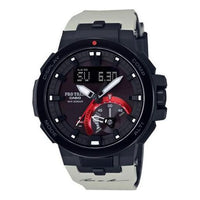 CASIO Waterproof Sports Shockproof Solar Powered Mens Black Analog/Digital Combo PRW-7000TN-8JR