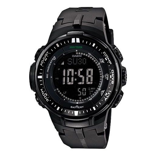CASIO Solar Powered Waterproof Sports Mens Black Digital PRW-3000-1A