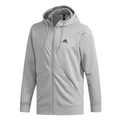 adidas Sports hooded Knit Jacket Gray DN1421