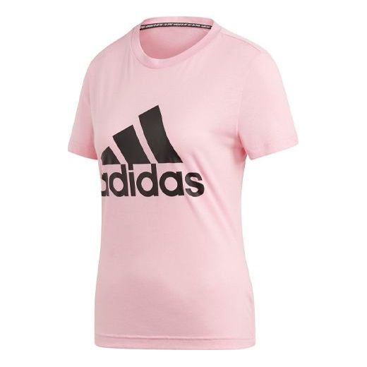 (WMNS) adidas Logo Alphabet Printing Sports Short Sleeve Pink DZ0014