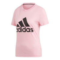 (WMNS) adidas Logo Alphabet Printing Sports Short Sleeve Pink DZ0014
