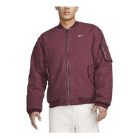 Nike Life Woven Flight Jacket 'Night Maroon' DX0681-681
