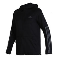(WMNS) adidas 3S Fz Hoodie Training Hooded Jacket Black EB5593