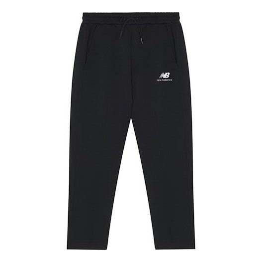 New Balance Essentials Stacked Logo Sweatpants Asia Sizing 'Black' AMP13390-BK