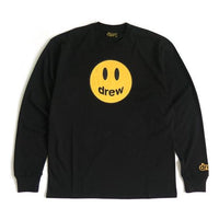 Drew House Mascot Smiling Face Long Sleeves Unisex Black DR0119