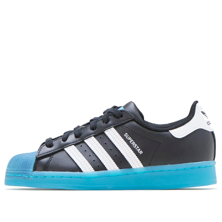 (GS) adidas Superstar J 'Black Signal Cyan' FW3981