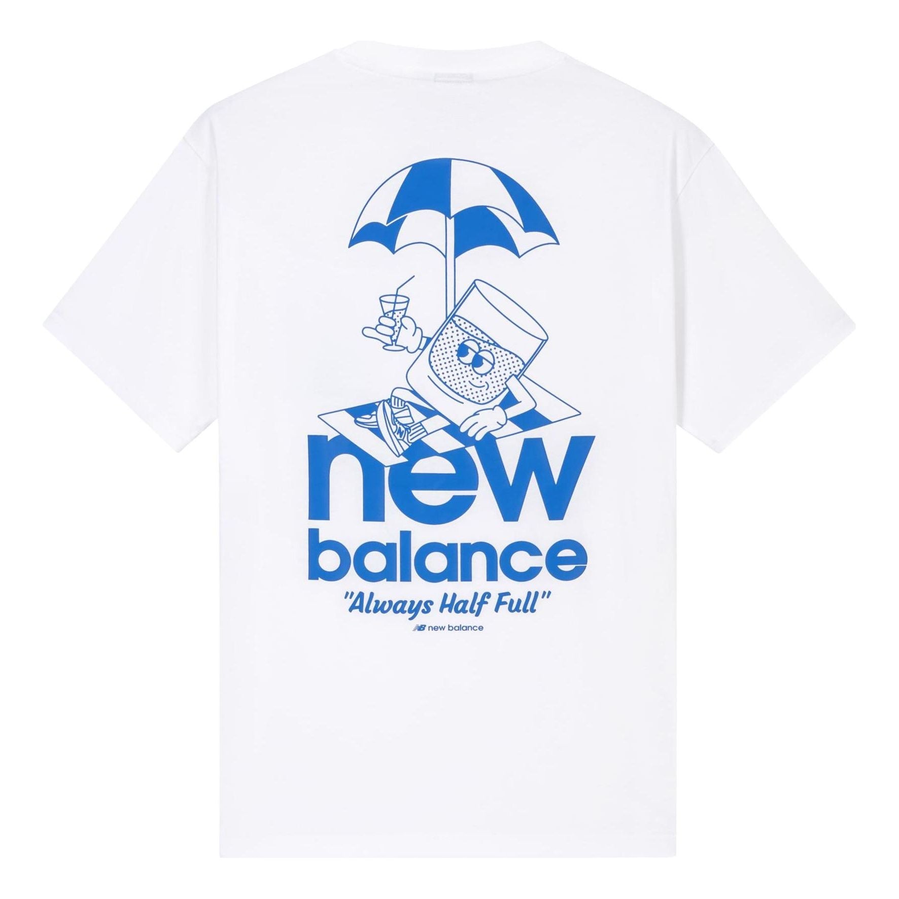 New Balance Essentials Always Half Full Cotton Jersey T-Shirt Asia Sizing 'White Multi' MT31562-WM
