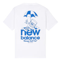 New Balance Essentials Always Half Full Cotton Jersey T-Shirt Asia Sizing 'White Multi' MT31562-WM