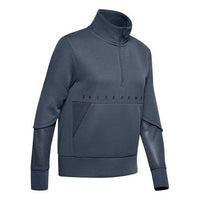 (WMNS) Under Armour Splicing Pocket High Collar Gray 1348546-044