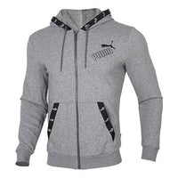 PUMA Sports hooded Casual Windproof Jacket Gray 583524-03