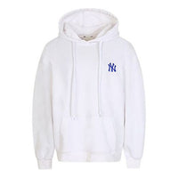 MLB NY hooded Loose Large LOGO Printing Sports Long Sleeves Unisex White 31HD01011-50W