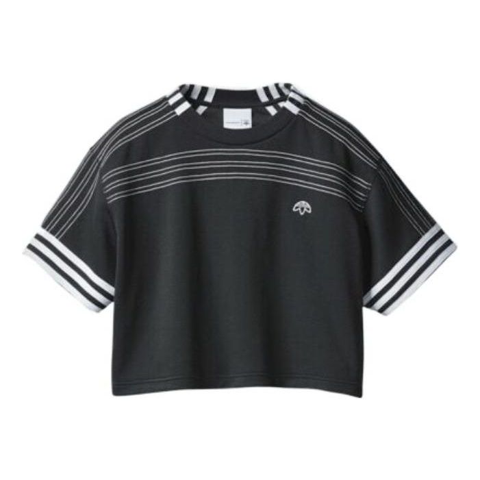 (WMNS) adidas x Alexander Wang Cutsew Womens Cropped Jersey 'Black' BR9215