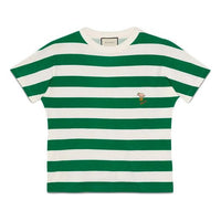 Gucci PiGGy Sticker Striped Short Sleeve For Men Green 626986-XJCOP-9762