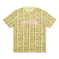 PALACE Bell Man Allover T-Shirt Alphabet Printing Short Sleeve Unisex Yellow P19ES019