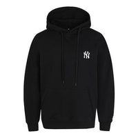 MLB NY hooded Large LOGO Printing Sports Long Sleeves Unisex Black 31HDE1011-50L