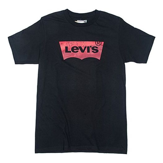Men's Levis Red logo Short Sleeve Black 3LSP2695SF-BLACK