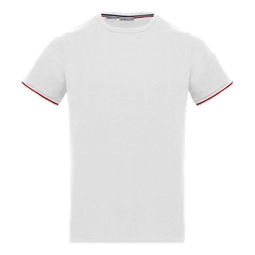 Men's Moncler Short Sleeve Knit White 0918C7160087296004