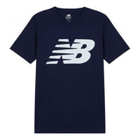New Balance Men's New Balance Contrasting Colors Logo Printing Sports Round Neck Short Sleeve Blue T-Shirt MT03919-PGM