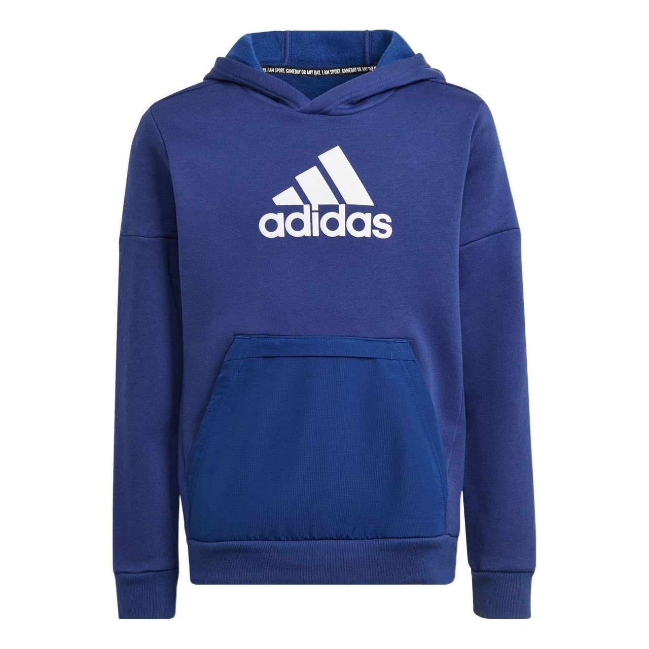 (GS) adidas Badge Of Sport Fleece Hoodie Asia Sizing 'Blue White' H10253