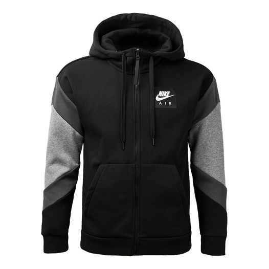 Nike Air Logo Color Block Casual Sports Hooded Jacket Men's Black 928630-010