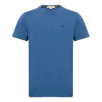 Men's Burberry SS21 Embroidered Short Sleeve Pullover Blue 80049781