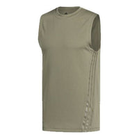 adidas Solid Color Training Sports Vest Green FJ6124