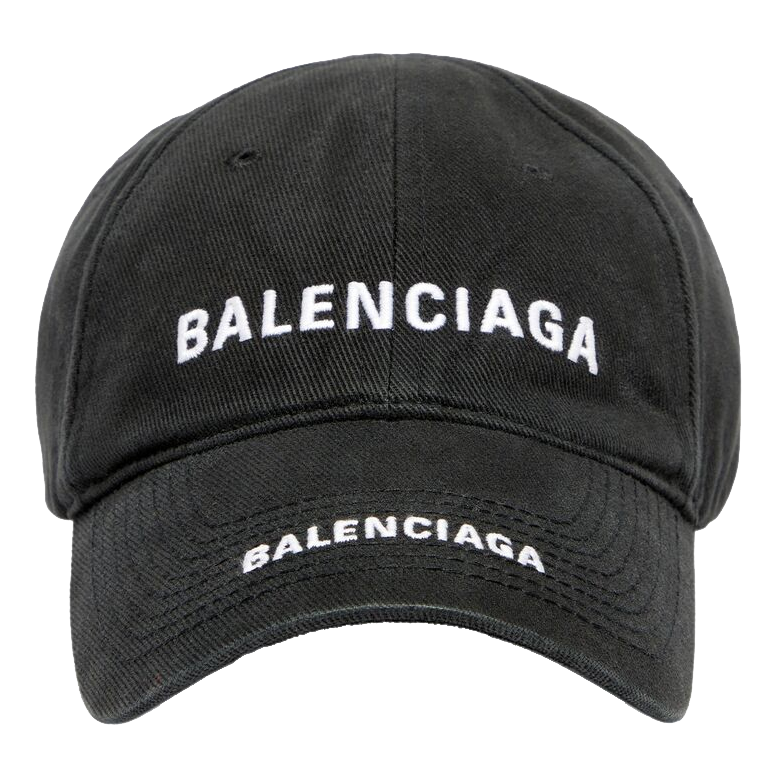 Balenciaga Double Logo Cap 'Black Faded' 744273410B21071