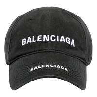 Balenciaga Double Logo Cap 'Black Faded' 744273410B21071