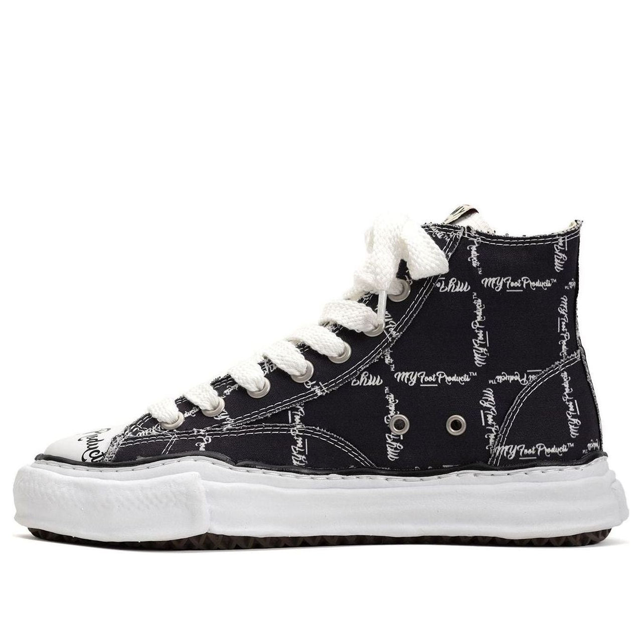 Maison MIHARA YASUHIRO PETERSON OG Sole MY Printed High-top Sneaker 'Black' M04FW701-BLK