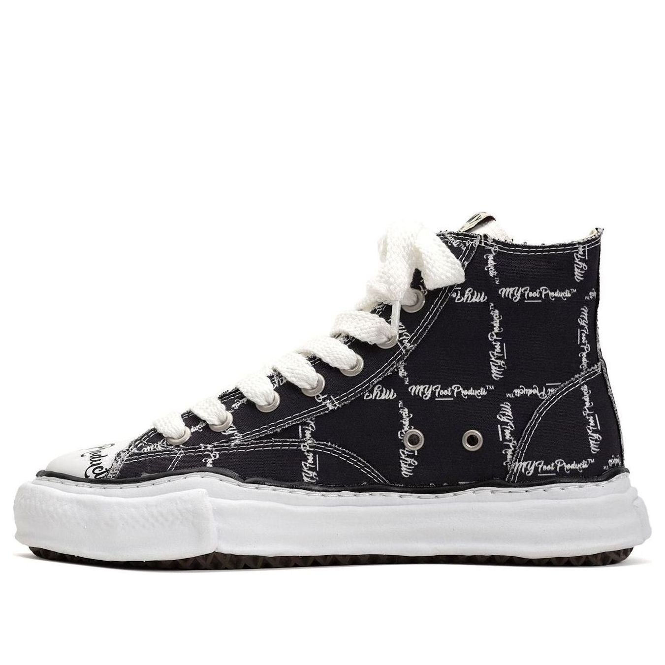 Maison MIHARA YASUHIRO PETERSON OG Sole MY Printed High-top Sneaker 'Black' M04FW701-BLK