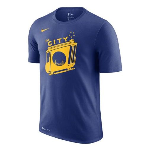 Nike NBA Dri-FIT Short Sleeve Warriors Blue AT2437-495