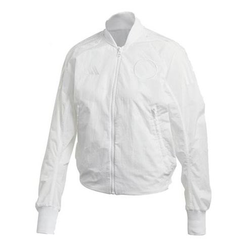 (WMNS) adidas Vrct Jk Woven Jacket White FL1956