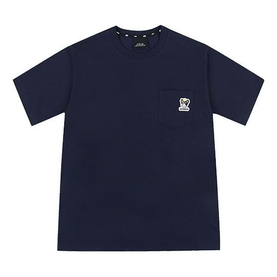 MLB Unisex New York Yankees Embroidery Round-neck Tee Blue 31TSC3031-50N