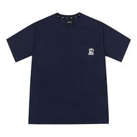 MLB Unisex New York Yankees Embroidery Round-neck Tee Blue 31TSC3031-50N