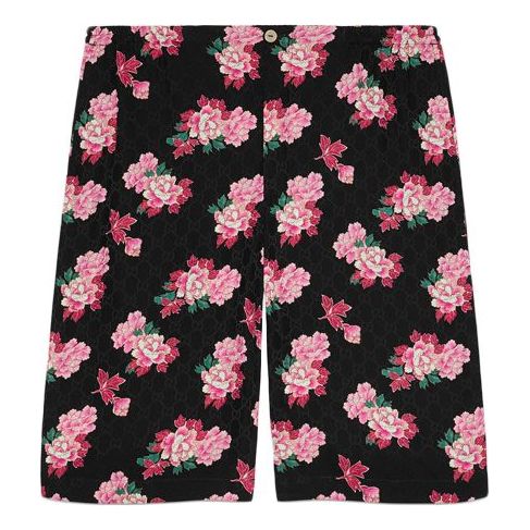 Gucci Peony Print Silk Shorts For Men Suit 624399-ZAEP6-1187