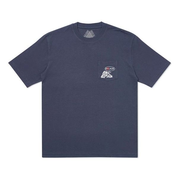 PALACE Pocket Embroidered Short Sleeve Unisex Navy Blue PAL-SS20-89