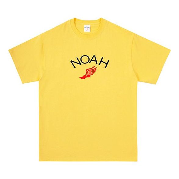 NOAH Nyc Winged Foot Logo Tee Yellow Short Sleeve Unisex T13SS19YEL